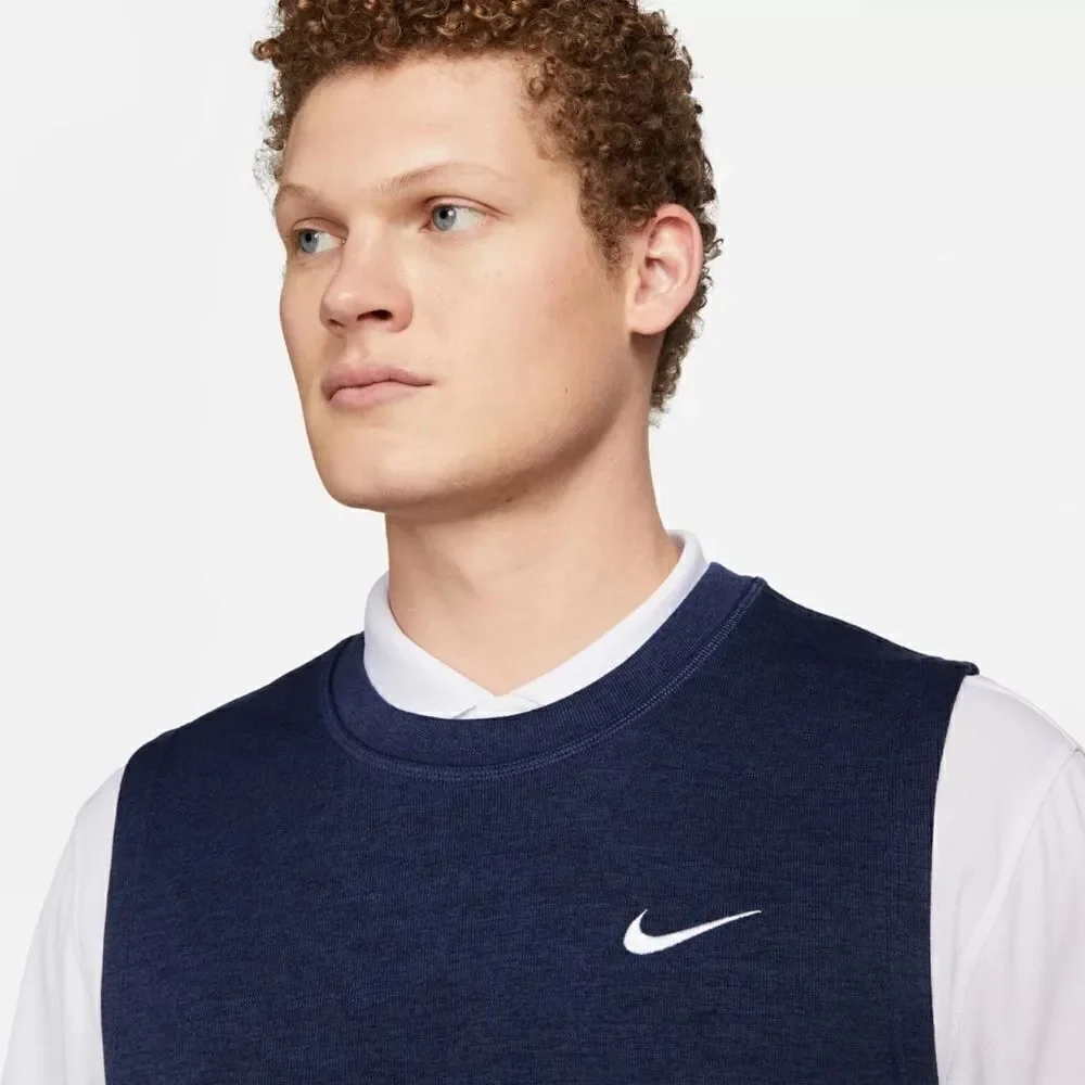 Nike  Dri-Fit Tour Golf Vest Sweater Round Neck Navy